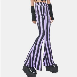 Dollskill Purple Striped Flares